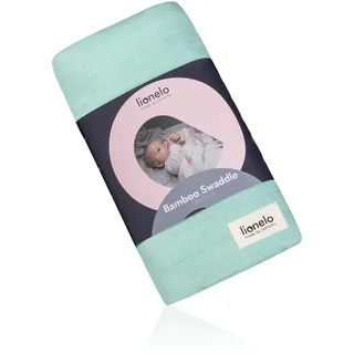 lionelo Bamboo Swaddle Musselin-Babywickel, Babydecke Aus 100% Natürlicher Bambusbaumwolle, Größe 120 x 120 cm, Mulltücher, Kinderdecke, Angenehmes und Weiches Material