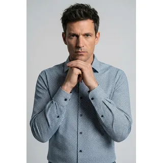 Olymp Langarmhemd »Luxor 24/Seven« Businesshemd, modern fit, New Kentkragen, gemustert, bügelleicht