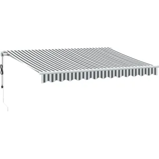 vidaXL Markise Automatisch Anthrazit & Weiß 350x250 cm - Grau