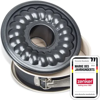 Zenker Springform Crème Noir mit 2 Böden Ø 26 cm