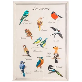 COUCKE Geschirrtuch aus Mestizen, Bedruckt, Vögel, 50 x 75 cm