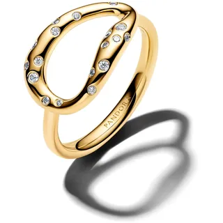 Pandora 164676C01 Statement-Ring mit Steinen Besetzt Goldfarben, 54/17,2