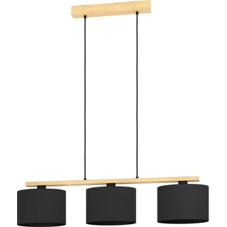 EGLO Hängeleuchte »CASTRALVO« E27 1 Stk. Hängeleuchte in braun aus Holz, Stahl - exkl. E27 - 40W, braun