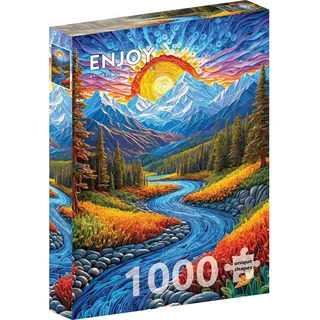 ENJOY Puzzle Sonnenaufgang ü ber der Landschaft 1000 Teile