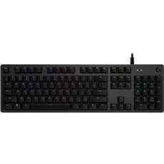 Logitech G512 mechanische Gaming-Tastatur, GX-Brown Taktile Switches, LIGHTSYNC RGB-Beleuchtung, USB-Durchschleife, Aluminium-Gehäuse, Programmierbare F-Tasten,Portugiesisches QWERTY-Layout - Schwarz