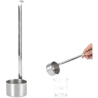 Wein Messlöffel Rostfreier Stahl Weinkelle Weinschöpfer Löffel Bier Messlöffel zum Einschenken mit Hakenkelle 25ML/50ML/125ML/250ML/500ML (125ML)