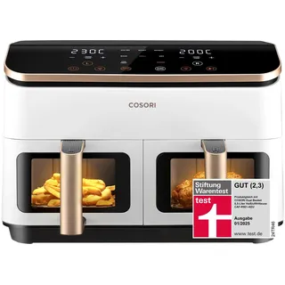 COSORI Heißluftfritteuse 2 Kammern 8,5 L schwarz-weiß