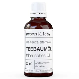 wesentlich. Teebaumoel - ätherisches Öl - 100% naturrein (Glasflasche) - u.a. für Duftlampe und Diffuser (50ml)