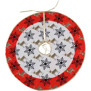 Kondela Weihnachtsbaummatte Filomena 80 cm - rot / weiß - Rot