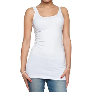 ONLY Damen Top, 15060061 Live Love Long Tank Top, Gr. 38 (M), Weiß (White)