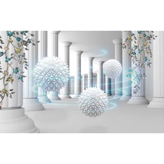 Fototapete PAPERMOON "Abstrakt 3D Effekt", bunt, B:4,5m L:2,8m, Vlies, Tapeten, Fototapete