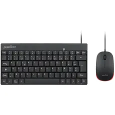 Perixx PERIDUO-212 Mini-Tastatur, kabelgebunden, für Windows – 12 Multimedia-Tasten, Schwarz, AZERTY