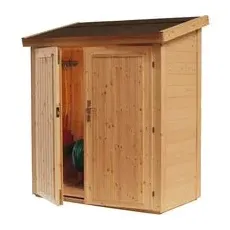 WOLFF FINNHAUS Gartenhaus »Premium«, Holz, BxHxT: 191,8 x 178 x 84 cm (Außenmaße inkl. Dachüberstand) - beige