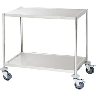 Servierwagen Mit Zwei Borden A ́ 800X500 Mm, Ohne Griff - Silber
