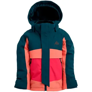 Burton Ascutney 2l Jacke - Deep Emerald/Peach Echo/Azalea Pink - 12-18 Monate
