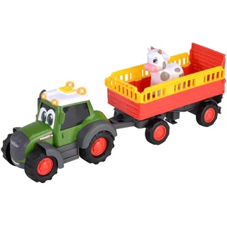 Dickie Toys ABC Bauernhof-Traktor Fendt ab 1 Jahr (30 cm), Spielzeug-Fahrzeug mit Licht und Sound zur Förderung der Motorik für Kleinkinder - 204115011