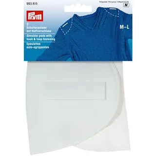 Prym 993816 Schulterpolster Halbmond Haftverschluß PA M-L Haut, White