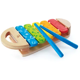 HaPe Regenbogen Xylophon aus Holz - Xylophon Spielzeug, Musikspielzeug & Lernspielzeug, fördert Rhythmus, Motorik und Kreativität, pädagogisches Holzspielzeug, ab 12 Monaten