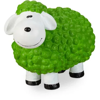 Relaxdays Gartenfigur Schaf , Keramik , 24x33x44 cm , Dekoration, Dekofiguren & Skulpturen, Dekotiere