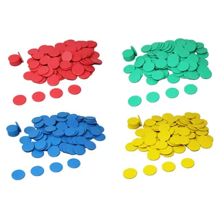 Wissner Spielchips rot (100 Stück) aus RE-Plastic® | Zählchips Marker Tokens ø 25 mm