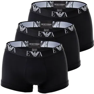 Emporio Armani Herren Shorts Vorteilspack - Trunks, Pants, Unterwäsche, Stretch Cotton schwarz XL