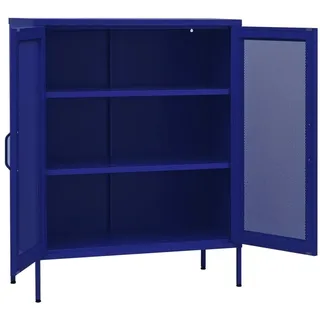 vidaXL Lagerschrank Marineblau 80x35x101,5 cm Stahl