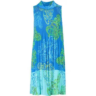 Betty Barclay Plisseekleid Minikleid Blau/Grün 46