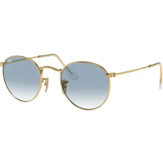 Ray-Ban Round Metal Flat Lenses RB3447N-001/3F-50 - Damen/Herren Sonnenbrille - Arista