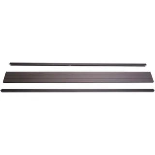MCW Abschluss-Set für WPC-Sichtschutz Savoie Abschlussprofil Windschutz Alu-Pfosten 180cm anthrazit
