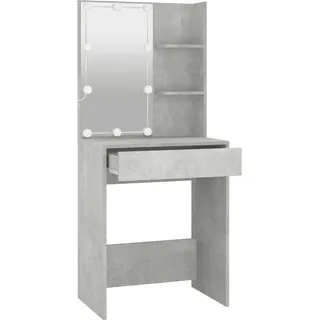 vidaXL Schminktisch mit LED Betongrau 60x40x140 cm, - Grau