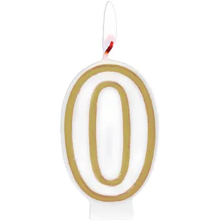 Folat 24150 Kuchen Kerze Simply Chique Gold Ziffer/Zahl 0-9 cm Geburtstagskerzen für Geburtstag, Geburtstagsdeko, für Kinder Partys, Hochzeiten, Firmenfeiern, Jubiläen