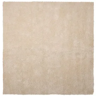 Beliani Shaggy-Teppich Demre 200/200 cm , Beige , Kunststoff , Quadratisch , 200x200 cm , Teppiche und Böden, Teppiche, Hochflorteppiche & Shaggys