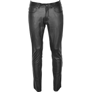 Lederhose JCC "Lederhose 3102182", Herren, Gr. 56, EURO, schwarz, Obermaterial: 100% Rindsleder Leather cow. Futter: 100% Baumwolle CO., Hosen Lederhose