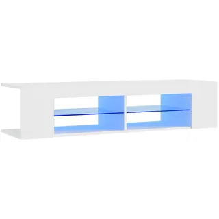 vidaXL TV-Schrank mit LED-Leuchten Weiß 135x39x30 cm