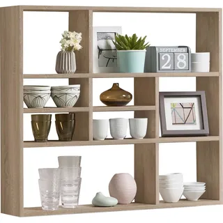 FMD Mika Wandregal 90 x 16 x 78,2 cm Braun