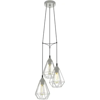 EGLO Tarbes 3-flg. Ø 31 cm rund grau Stahl