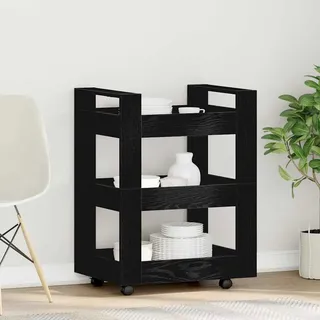 2025 cloris Küchentrolley Schwarze Eiche 60 x 45 x 80 cm Holzwerkstoff - Servierwagen Sale5875731 1parcel - Schwarz
