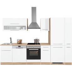 Bild von MÖBEL Küchenzeile »Eton«, ohne E-Geräte, Breite 300 cm, weiß