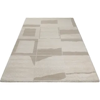 WECON HOME »Ingvar« rechteckig 18 mm Höhe Gewebt, Hoch-Tief, pflegeleicht, kariertes Design, Scandi, Wohnzimmer,