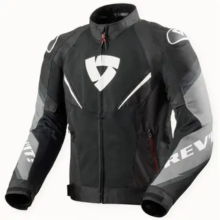 RevIt! Revit Quantum 3 Air Textiljacke - Schwarz/Grau/Weiß / L