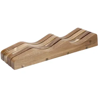 Master Class MasterClass Messerhalter aus Holz, Sicherheits- und Hygienehalter für Schubladen und Arbeitsplatten, 35 x 10 x 5,5cm