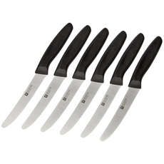Bild Twin Grip Messer-Set, 6-teilig, Küchenmesser, Klingenlänge: 12 cm, Rostfreier Spezialstahl/Kunststoff-Griff, Schwarz