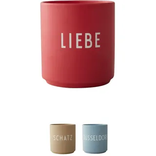Design Letters Lieblingsbecher Rosa LIEBE Tasse | Personalisierte Geschenke für Freundin & Partner | Hochzeitsgeschenk, Valentinstag, Jahrestag | Kaffeebecher Porzellan | Tasse mit Spruch 250 Ml