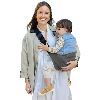 Jané Catch Baby Tragetuch Hüfte, Seitliches Tragen, Verstellbar, Ergonomisch und Rutschfest, 100% Baumwolle, 9-48 Monate, Grau