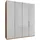 Drehtürenschrank Monaco 197,3 x 216 x 58 cm Braun/Weiß