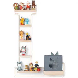 Boarti Wandregal »Holz Regal Buchstabe L für Toniebox Tonies Figuren« 1 Stk. tlg., weiß