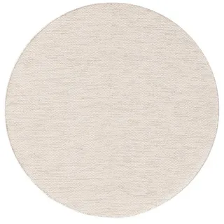 benuta Baumwollteppich Ron handgewebt ø 240 cm rund , Creme , Textil , Uni , Rund , 240x240 cm , Oeko-Tex® Standard 100 , für Fußbodenheizung geeignet , Teppiche und Böden, Teppiche, Webteppiche