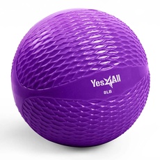 Yes4All C2K6 Weicher, gewichteter Toning-Ball/Medizinball und Pilates-Übungsring – mehrere Farben und Gewichte erhältlich (Lila – 3.6kg)