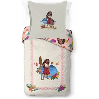 Disney Moana Back Together Baumwolle Rosa 135 x 200 cm + 2 x 80 x 80 cm