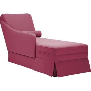 Design Chaiselongue mit Nackenrolle und Rechter Armlehne Weinrot Samt - Recamieren 2025 Neu5753979 1parcel - Rot